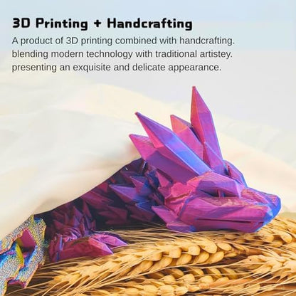 Dpcirk red blue yellow dragon on a desk