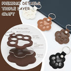 Lifestyle shot showing key ring mechanism on leather charm