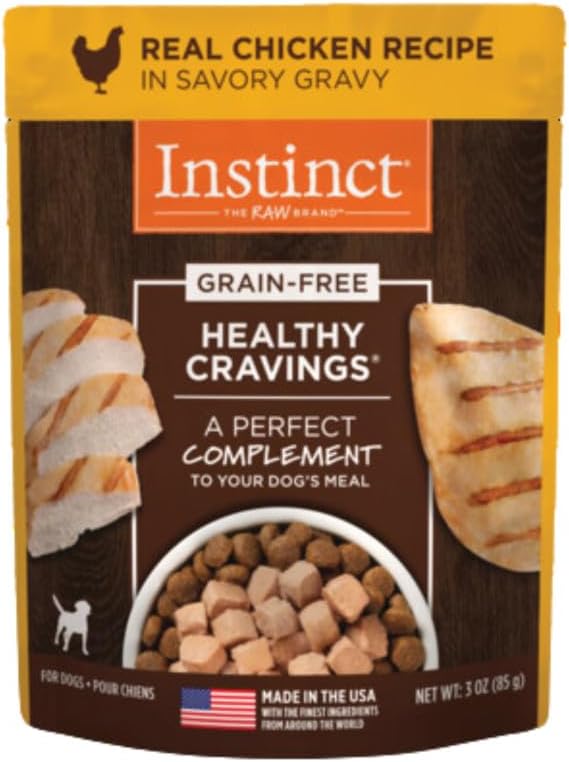 Natural ingredients graphic for Instinct dog food pouches