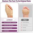 Side profile of the beige metatarsal pad showing the low profile design for shoes.