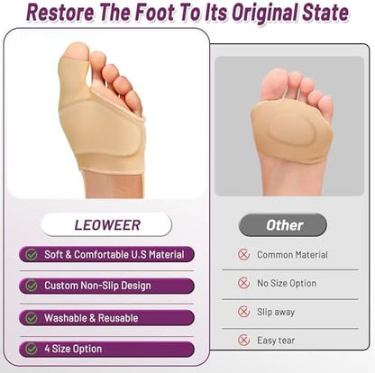 Side profile of the beige metatarsal pad showing the low profile design for shoes.