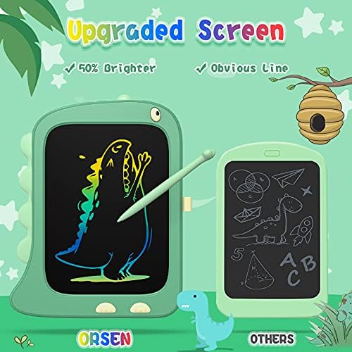 Side profile of Orsen LCD doodle board with included stylus