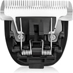 Oneisall model YP-7268 detachable stainless steel and ceramic grooming blade close up view