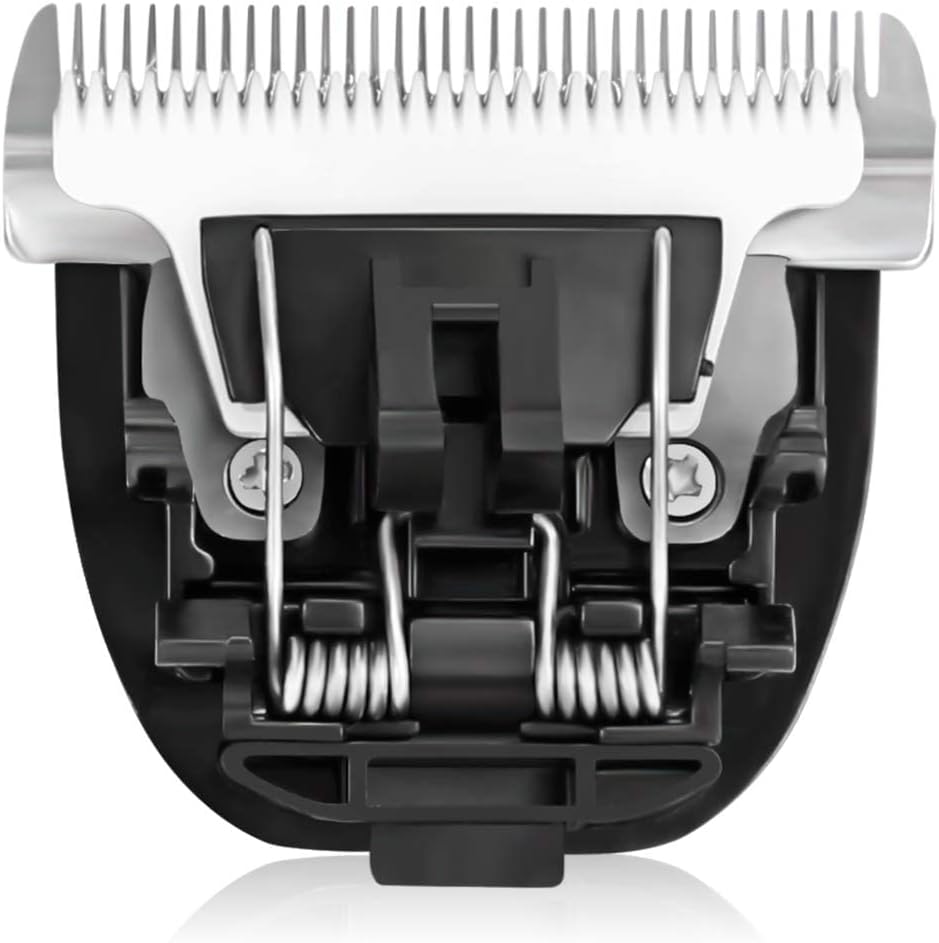 Oneisall model YP-7268 detachable stainless steel and ceramic grooming blade close up view