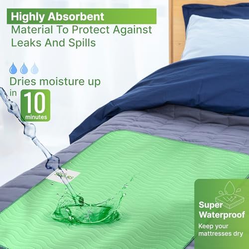 Simply Seniors reusable underpads 34 by 36 inch size reference