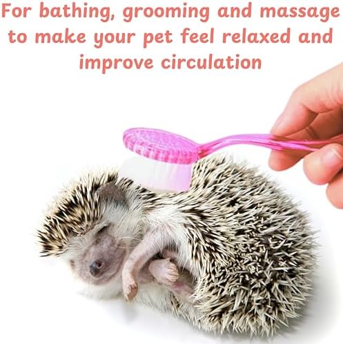 Soft bristled pet cleansing brush for hamsters and hedgehogs massage care