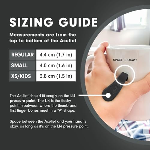 Side view of Aculief hand clip showing ergonomic nylon design