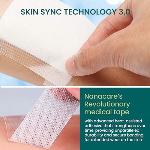 Close up of latex free clear surgical tape texture and perforated backing detail