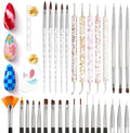 Beetles 31 piece nail art brush set front view