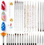 Beetles 31 piece nail art brush set front view