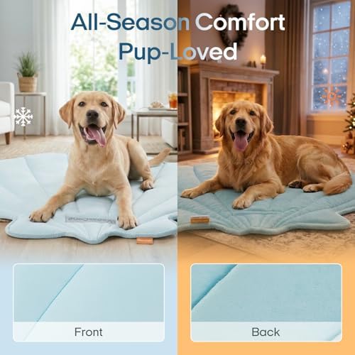 Folded Vagascape portable pet mat showing compact lightweight travel design