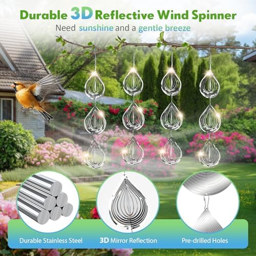 Superlong bird repellent kit including hooks and 12 reflective discs