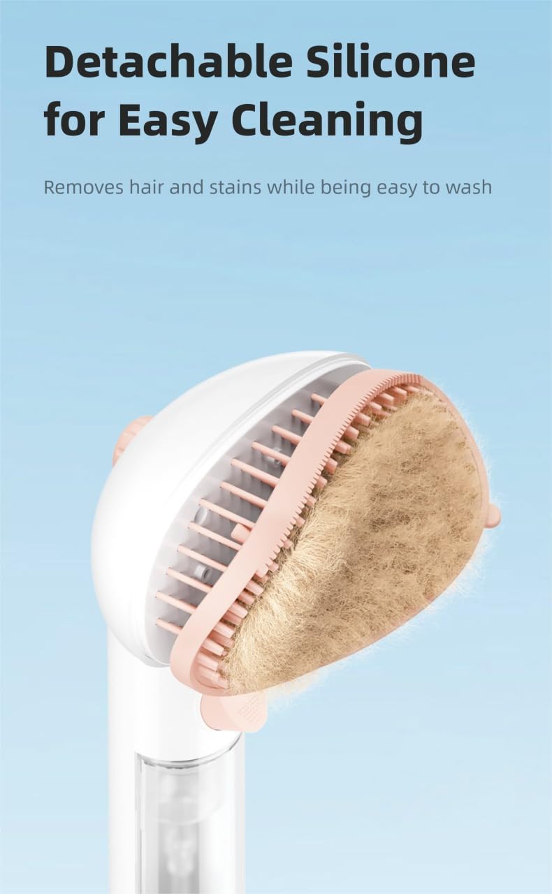 Close up of silicone massage bristles for pets