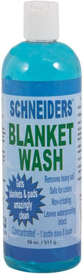 Schneiders Horse Blanket Wash front view of the sixteen ounce bottle premium equine laundry detergent