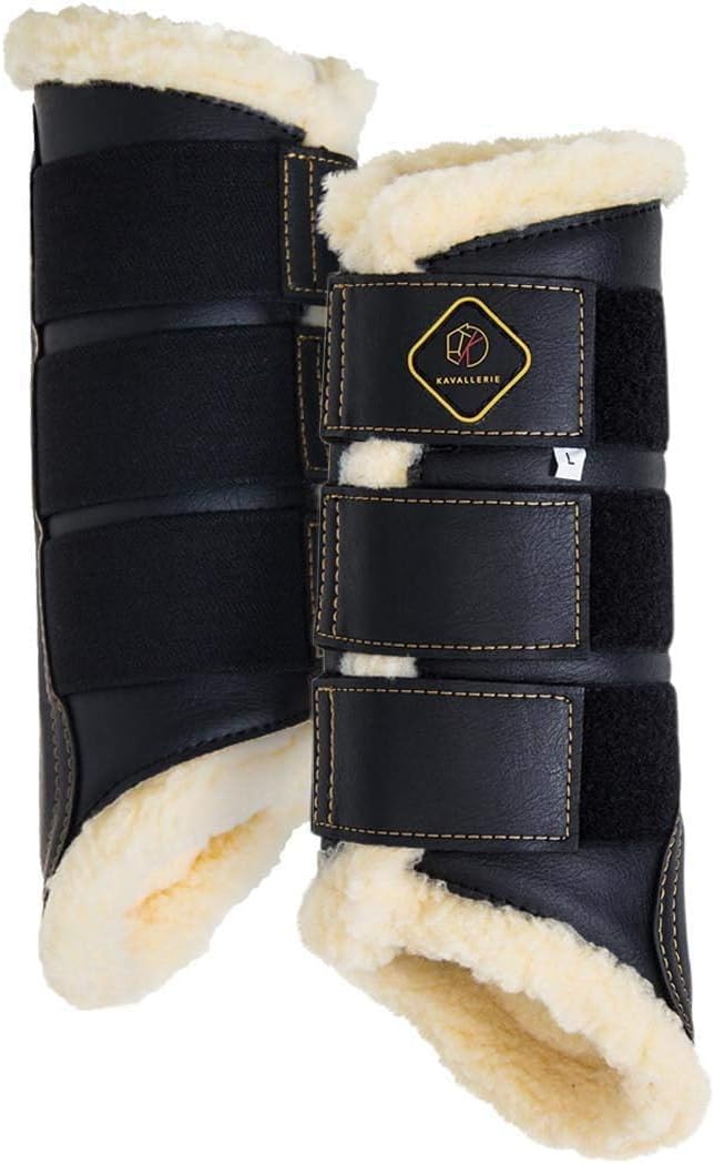 Kavallerie Classic Tendon Boots front view showing black faux leather shell