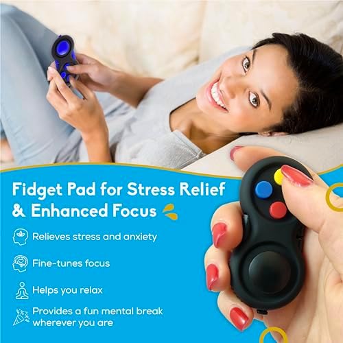 Pilpoc sensory controller toy close up showcasing the rubberized grip finish