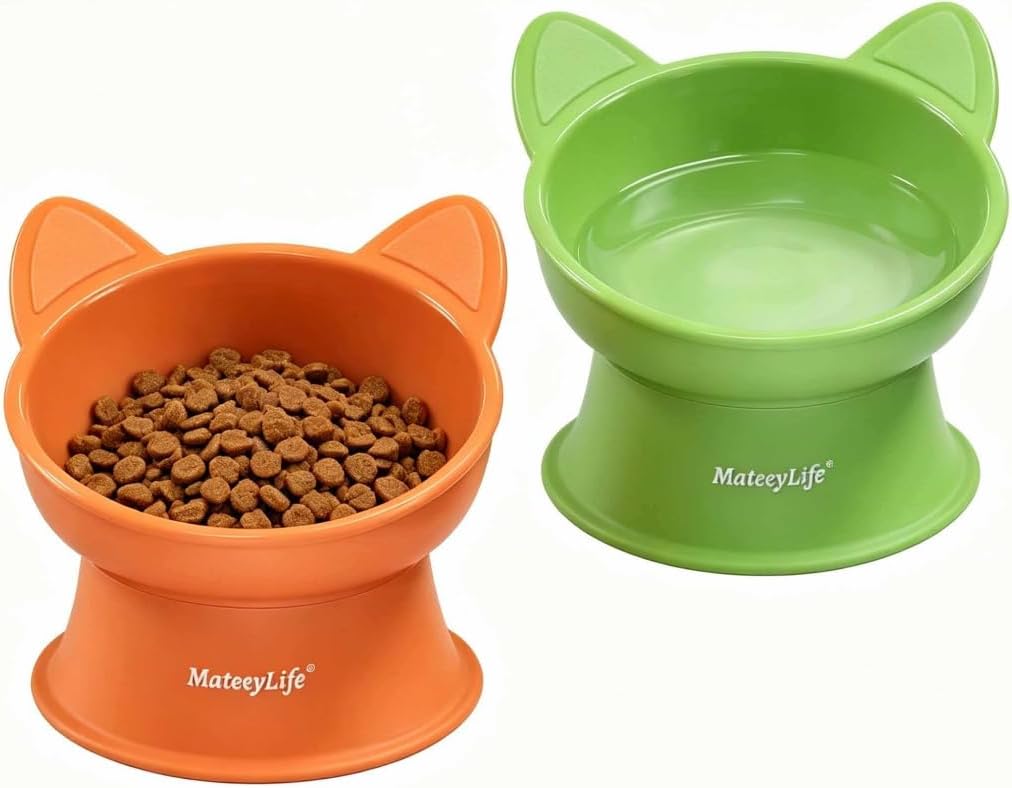 MateeyLife 2 Pack Elevated Cat Food Bowls for Indoor Cats & Kittens - Image 14