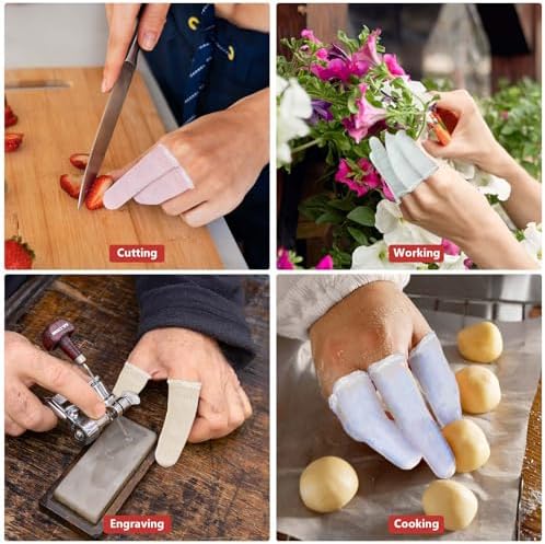 One hundred pieces pack of elasticated cotton toe and hand protectors.