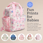 Top grab handle and snap closure of Itzy Ritzy toddler backpack