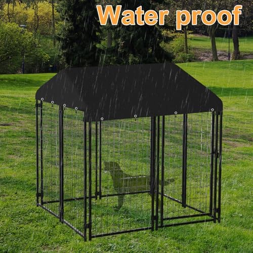 Universal fit ten by five feet dog run canopy canopy overview detailing tight stitching