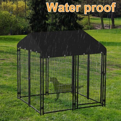 Universal fit ten by five feet dog run canopy canopy overview detailing tight stitching