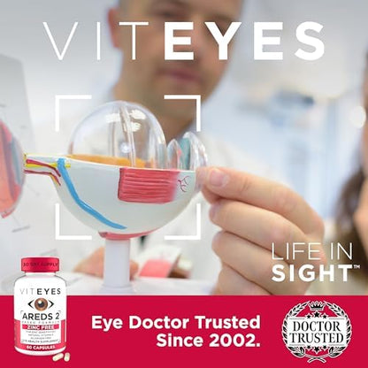 Viteyes eye vitamin capsules in a bottle