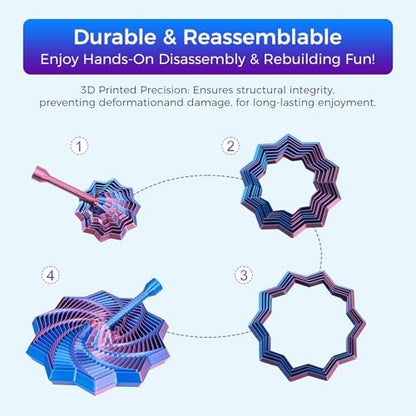 Red and blue gradient sensory fidget toy for ADHD