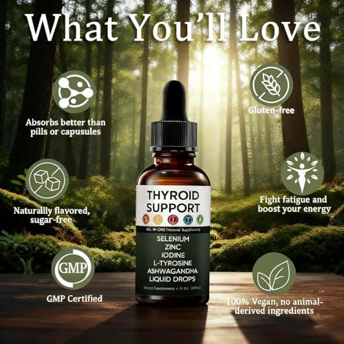 Kindled Thyroid Support Liquid Drops lifestyle and usage presentation