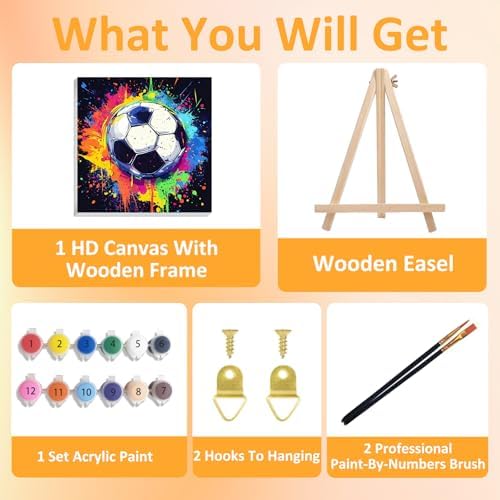 Mandun graffiti soccer ball painting kit showing non toxic paint pots and brushes.