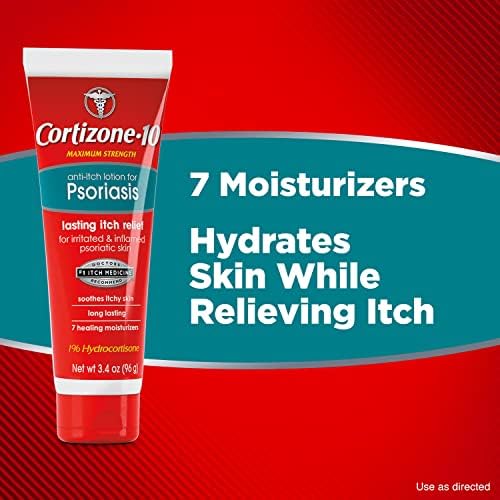 Cortizone 10 Maximum Strength lotion texture and consistency for psoriasis relief.