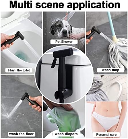 Belivor matte black bidet sprayer head and hose kit