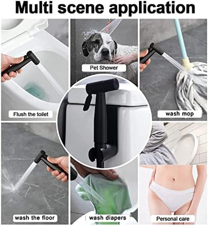 Belivor matte black bidet sprayer head and hose kit