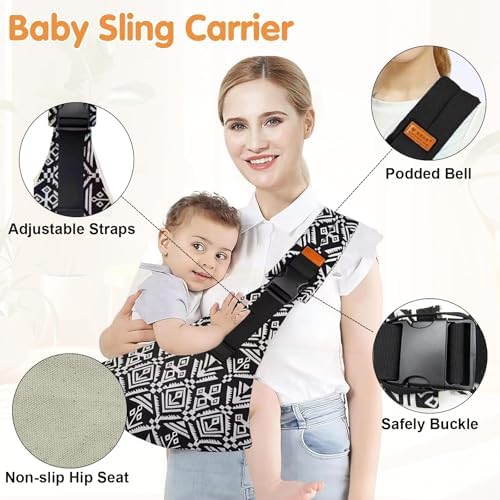 Close-up view of the four adjustable buckles on the lightweight Jamyum baby sling.