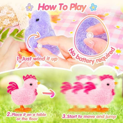 SevenQ interactive plush hopping chicks spread out demonstrating multiple vibrant color variations