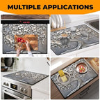 BSFHH stove cover packaging and product dimensions display