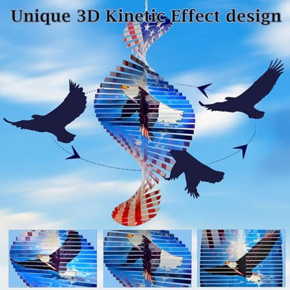 Aoedelyart metal garden wind spinner hanging in a yard