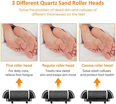 Rechargeable foot polisher kit with multiple quartz heads