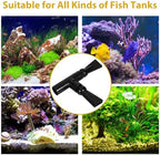 Aquarium submersible pump return line fitting showcasing the dual stream duckbill nozzle structure
