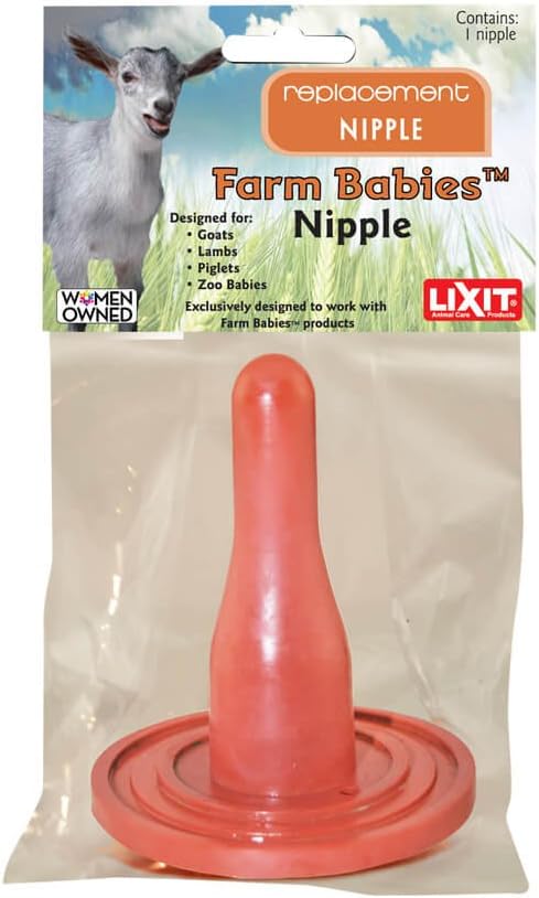 Lixit replacement nipples pack of six natural rubber texture close up