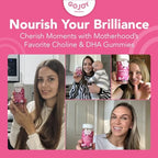 Gojoy Naturals preconception and pregnancy vitamin bottle with key ingredients highlighted