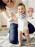 Five pack set of organic cotton bandana drool bibs for babies