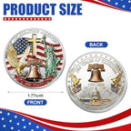 Highergo ten piece USA challenge coin set displayed together highlighting patriotic symbols.