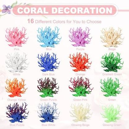 Petaxcell artificial coral landscaping decoration showing safe underwater placement near live plants.