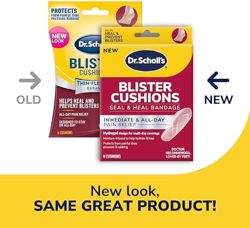 Thin and flexible transparent foot blister bandages for multi day wear and skin hydration.