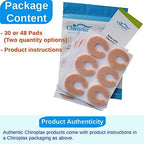 Close up of Chiroplax felt callus cushions showing adhesive side and thickness