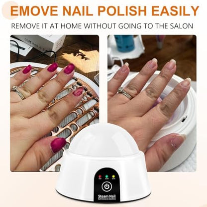 White electric soak off bowl for professional manicure