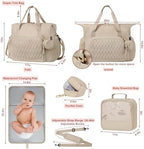 Bagsmart Yorige diaper bag set lifestyle flat lay
