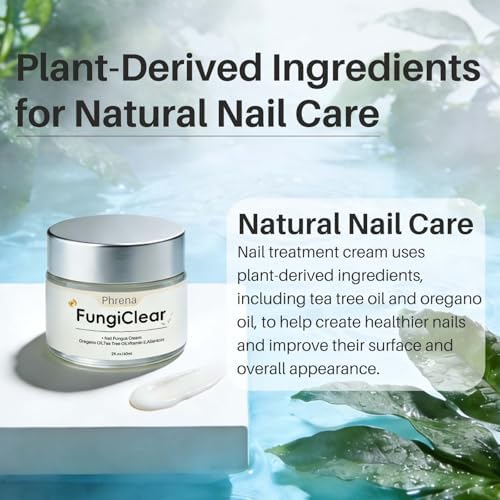 Side view of 60ml Phrena FungiClear jar detailing application instructions.