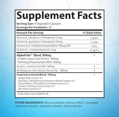 SciatiEase authentic dietary supplement for nerve health showing bottle size and capsule count