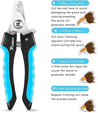 Candure pet manicure tool package showcasing authentic imported claw care design.